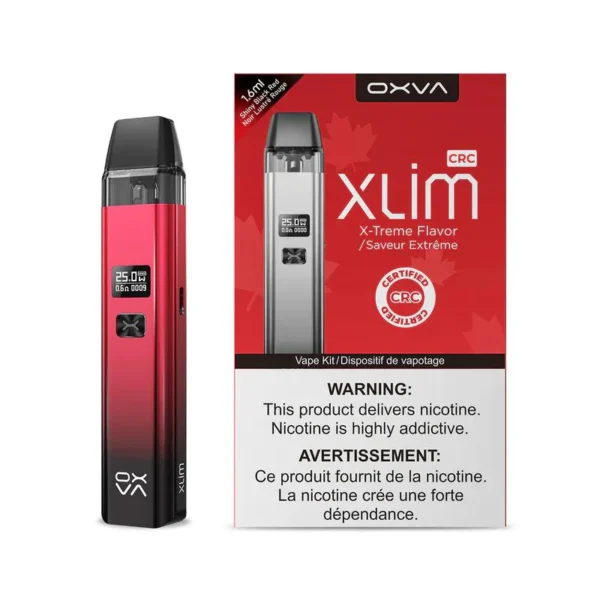 OXVA Xlim Vape Kit Shiny Black Red