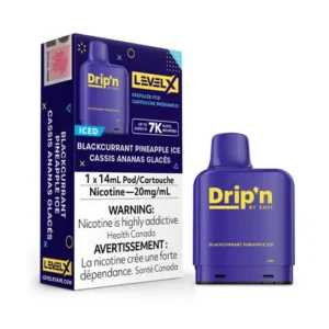 LevelX ENVI DRIP'N Replacement POD Blackcurrant Pineapple Ice 14ML 7000 PUFF