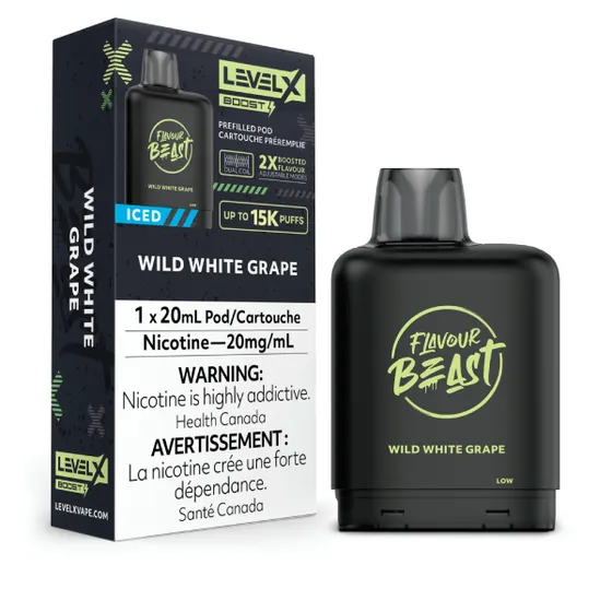 LevelX Replacement Pod Flavour Beast Boost Wild White Grape Iced